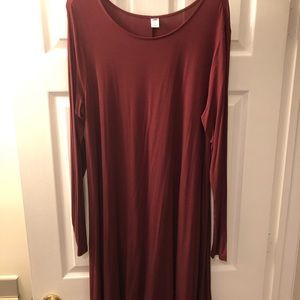 Wine colored dress